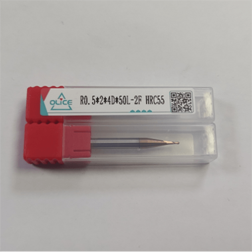 欧丽仕/OLice55度钨钢立铣刀二刃球头刀钢用球刀R0.5*2*4D*50L-2F
