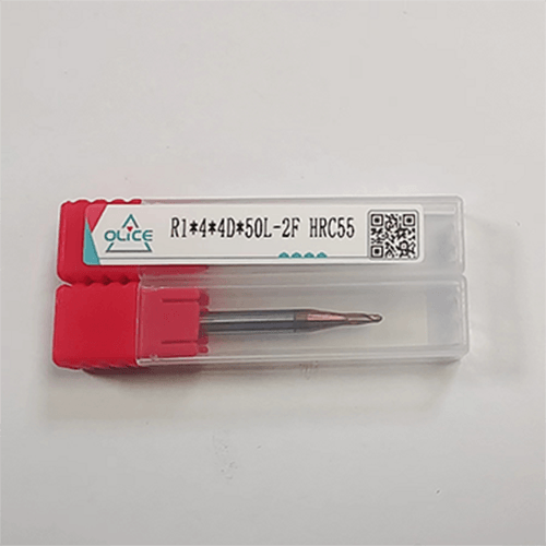欧丽仕/OLice55度钨钢立铣刀二刃球头刀钢用球刀R1*4*4D*50L-2F