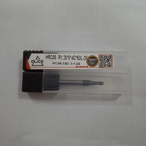 欧丽仕/OLice55度钨钢立铣刀二刃球头刀钢用铣刀R1.25*5*4D*50L-2F