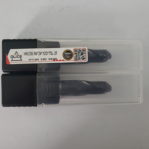 欧丽仕/OLice55度钨钢立铣刀二刃球头刀钢用铣刀R6*24*12D*75L-2F