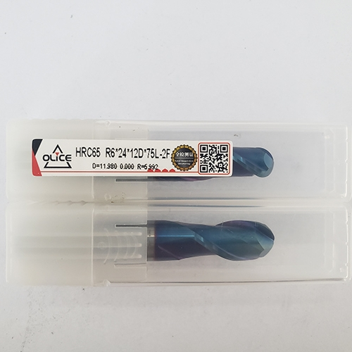 欧丽仕/OLice65度钨钢立铣刀二刃球头刀钢用铣刀R6*24*12D*75L-2F
