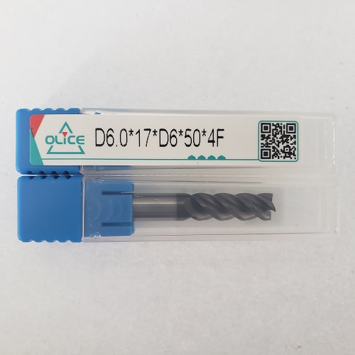 欧丽仕/OLice钨钢立铣刀四刃平头刀不锈钢专用铣刀D6.0*17*D6*50*4F