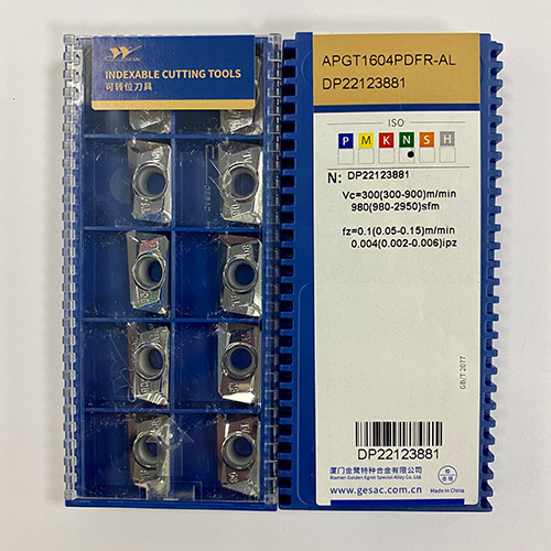厦门金鹭车刀片CNC加工铜铝铣刀粒APGT1604PDFR-AL-GN9125