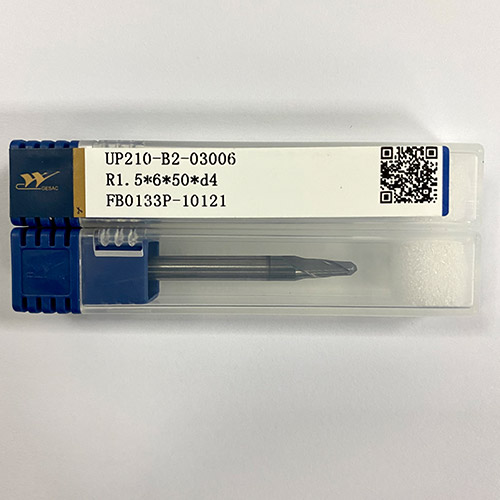 厦门金鹭钨钢铣刀球刀二刃球头刀钢用立铣刀UP210-B2-03006（R1.5*6*4D*50L-2F）